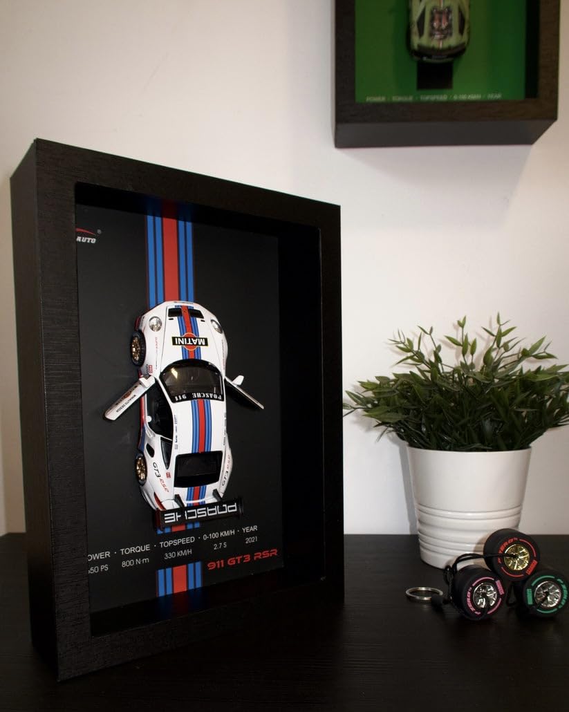 Toy car wall decor with immersive 3D layout and working lights, ideal for car lovers and young collectors.