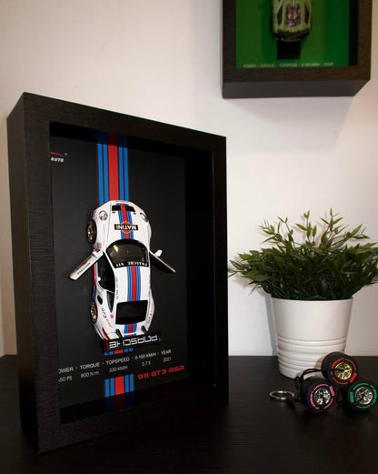 Toy car wall decor with immersive 3D layout and working lights, ideal for car lovers and young collectors.