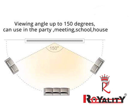 royality industries Universal MAP Type Projector Screen (6 Ft. (Width) x 4 Ft. (Height) - 84’’) Diagonal in 4:03 Ratio Aspect Supporting with Full HD Picture Quality