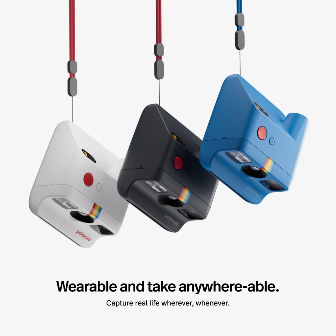 Three wearable devices in white, black, and blue with text 'Wearable and take anywhere-able.'
