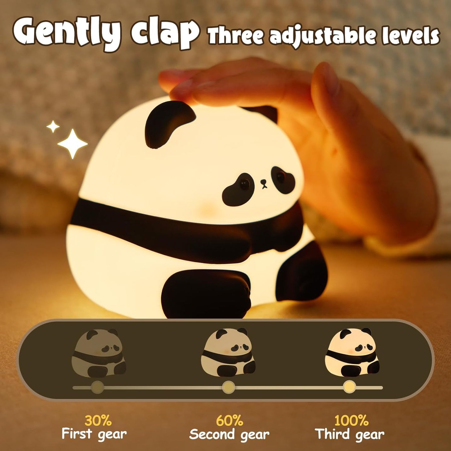 One94Store Baby Panda Night Light – Soft Silicone Touch Lamp | Rechargeable LED Bedside Light for Kids, Toddlers, Nursery & Bedroom | Cute Animal Design – Gift for Boys & Girls