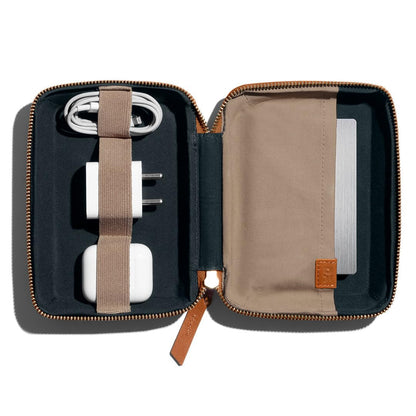 DailyObjects Travel Digital Accessories Storage Bag | Portable Gadget Organizer Case | Regular Zippered Tech Kit Organizer Pouch for Memory Cards - Blue, Canvas, 21 Centimeters