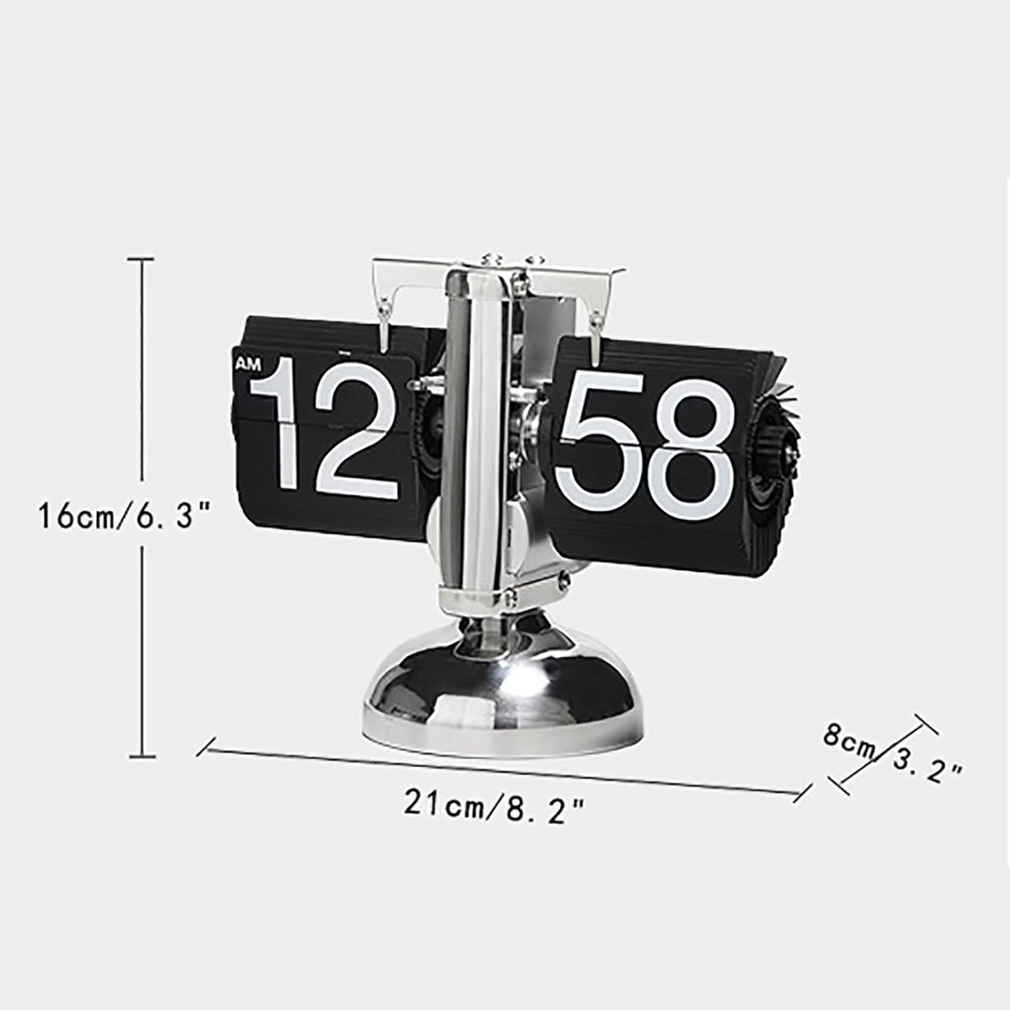 Side angle of Kenjiey vintage-style flip clock