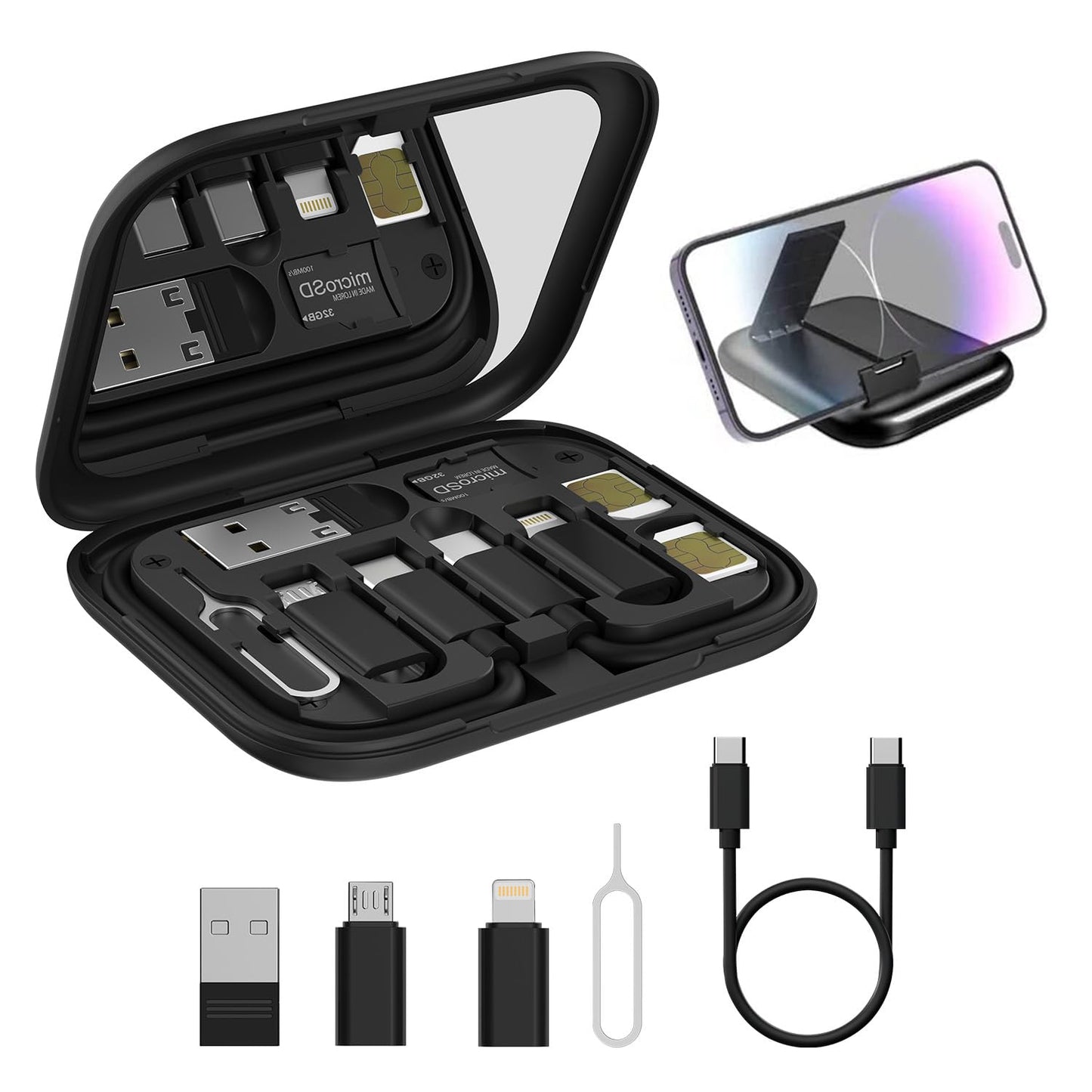 Portronics Snapcase 60W multifunctional cable kit with adapters