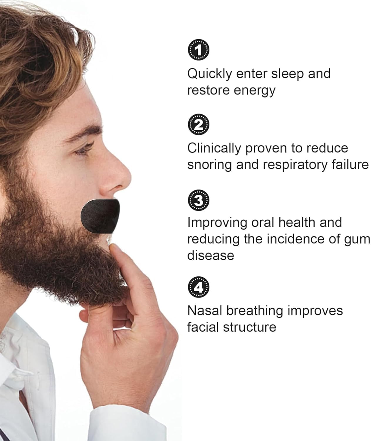 FITVERT 30 Pcs Sleep Strips Mouth Tape for Sleeping Anti-Snoring Strips for Improved Nose Breathing Snore Reduction Mouth sticker Stop Snoring Sleep Aids Anti Snoring Devices