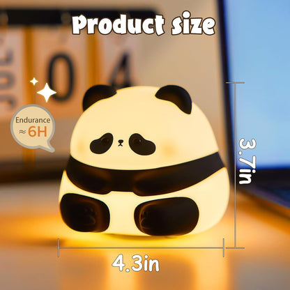 One94Store Baby Panda Night Light – Soft Silicone Touch Lamp | Rechargeable LED Bedside Light for Kids, Toddlers, Nursery & Bedroom | Cute Animal Design – Gift for Boys & Girls