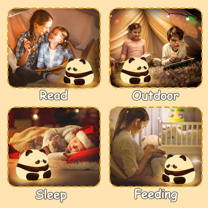 One94Store Baby Panda Night Light – Soft Silicone Touch Lamp | Rechargeable LED Bedside Light for Kids, Toddlers, Nursery & Bedroom | Cute Animal Design – Gift for Boys & Girls
