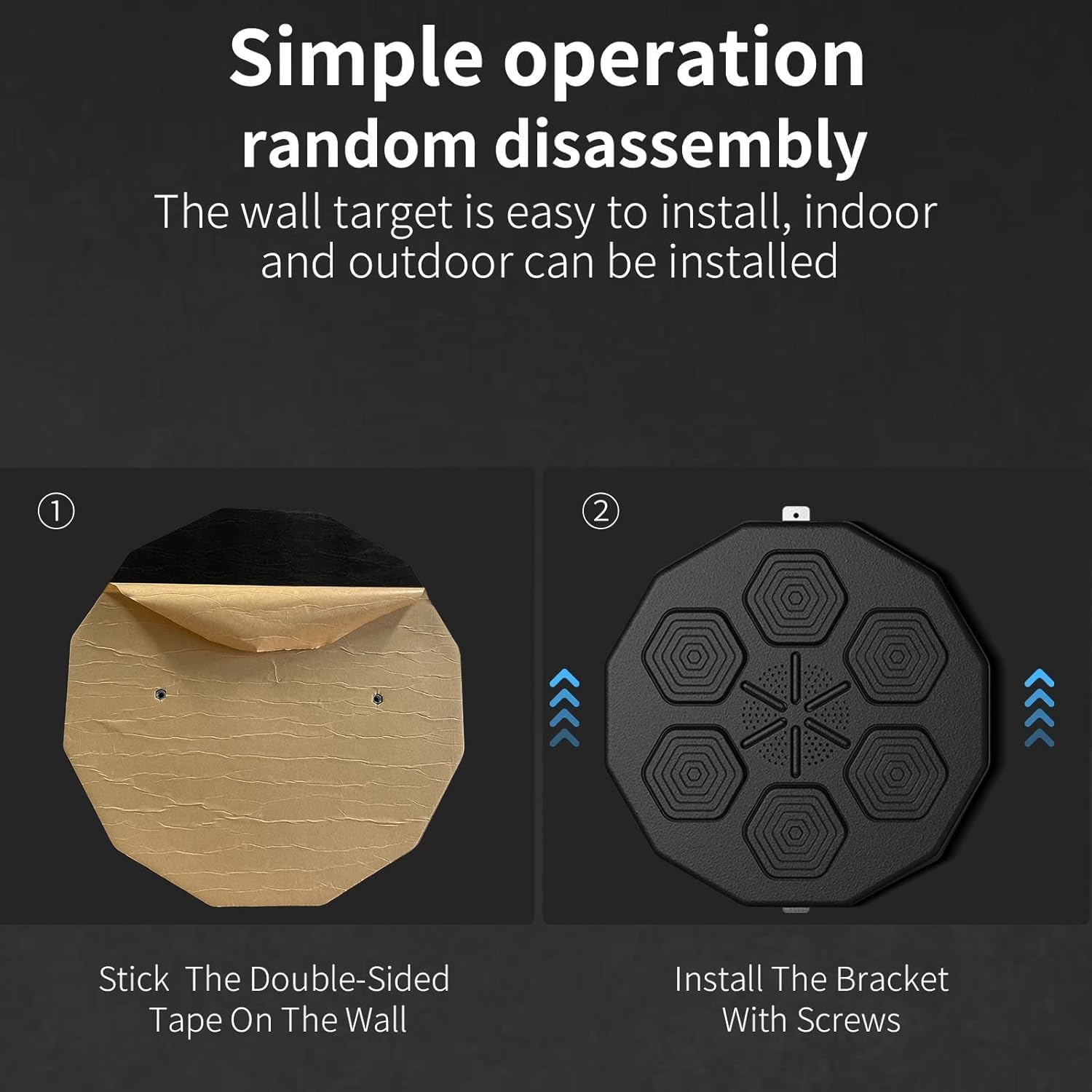 Dratal Bluetooth Music Boxing Machine, Smart Wall-Mounted Punching Equipment for Family Fitness and Stress Relief