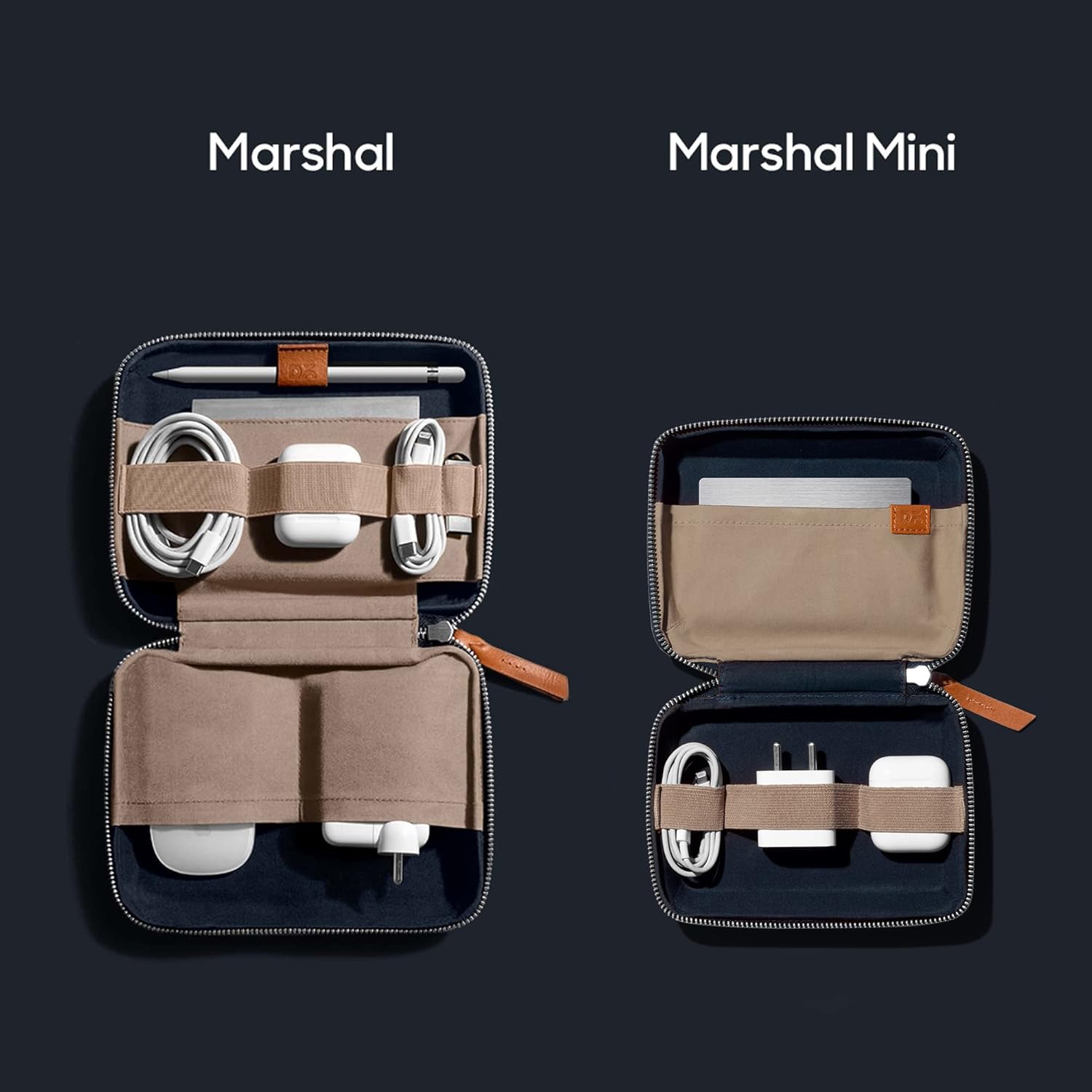 DailyObjects Travel Digital Accessories Storage Bag | Portable Gadget Organizer Case | Regular Zippered Tech Kit Organizer Pouch for Memory Cards - Blue, Canvas, 21 Centimeters