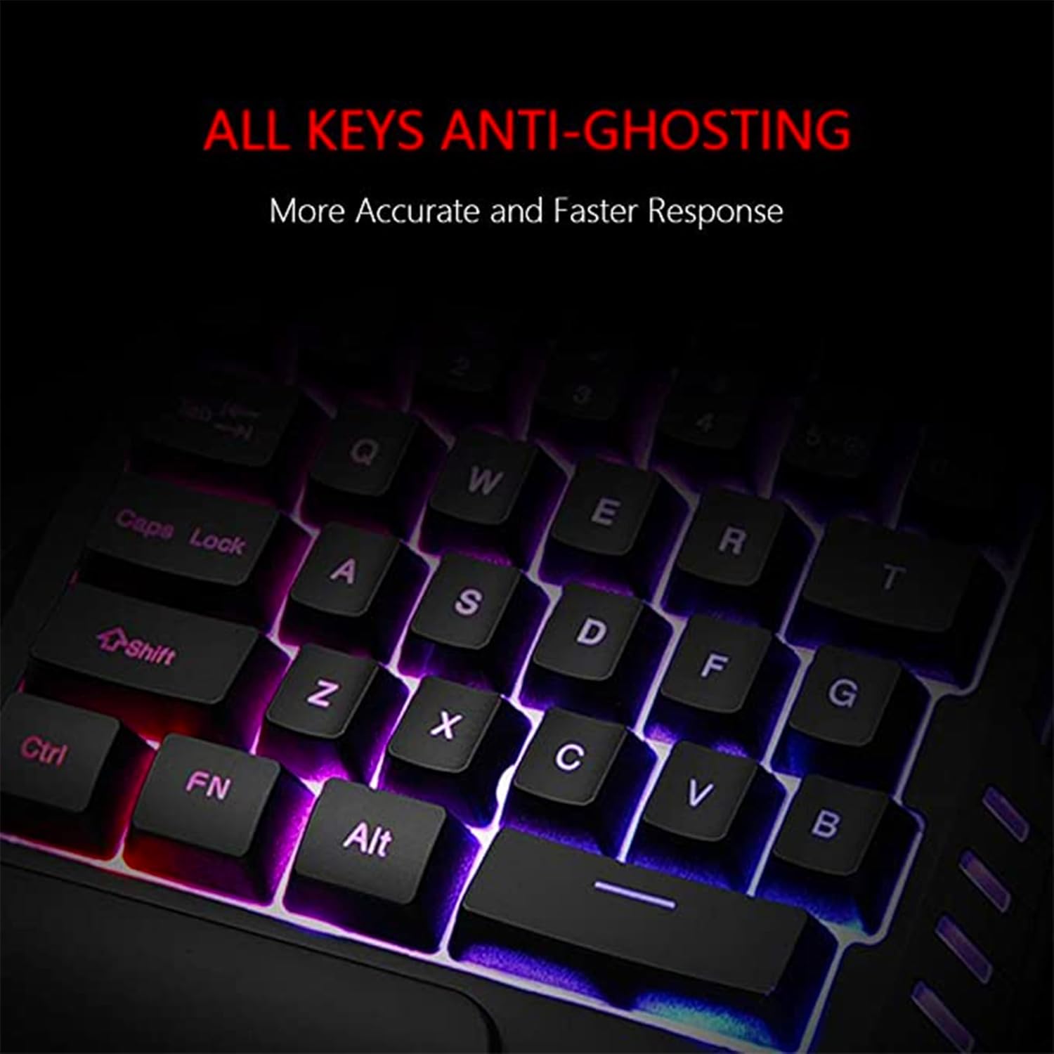 Ant Esports MK1001 One Handed Gaming Keyboard RGB Backlit 35 Keys Portable Mini Gaming Keypad Ergonomic Game Controller for PC Gamer