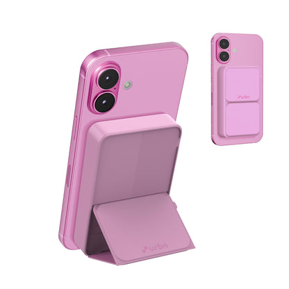 URBN 10000 mAh Stand Magsafe Power Bank with Stand | 15W Fast Wireless Charging |Strong Magnetic Hold | Type C Input/Output | Pass Through Charging | MagTag Ring Included | (Black) -USB Type C